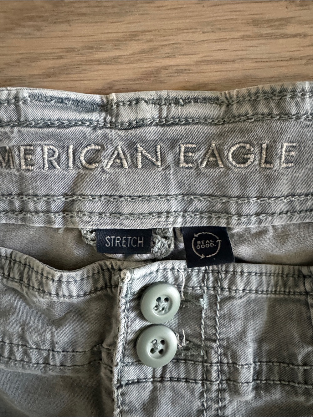 American Eagle Outfitters stretch high waisted wide leg color: turquoise water
